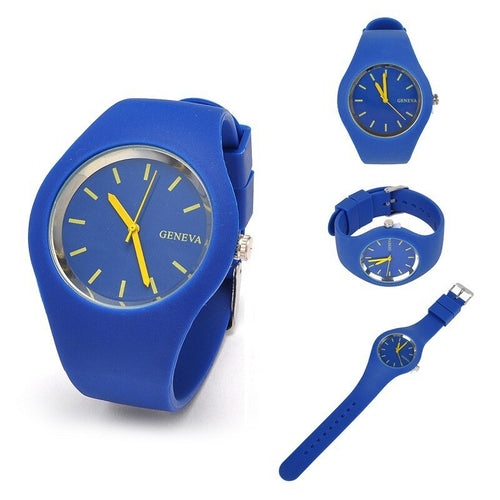 100pcs/lot Free Shipping High Quality  Simple Style Ladies Silicone  Watch