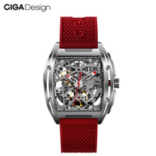 Load image into Gallery viewer, CIGA Design CIGA Watch Z Series Watch Barrel Type Double-Sided Hollow Automatic Skeleton Mechanical Men's Waterproof Watch