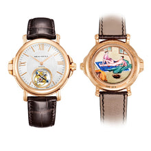 Load image into Gallery viewer, 2020 New Seagull Men's Tourbillon Watch Spring Summer Autumn Winter Four Seasons Limited Edition 18K Rose Gold Flip Case 638.867