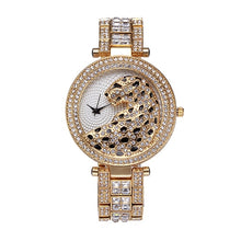Load image into Gallery viewer, 340PCS  Women Quartz Watch Fashion Bling Casual Ladies Watch Female Quartz Gold Watch Crystal Diamond Leopard For Women Clock