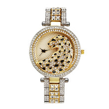 Load image into Gallery viewer, 340PCS  Women Quartz Watch Fashion Bling Casual Ladies Watch Female Quartz Gold Watch Crystal Diamond Leopard For Women Clock