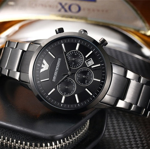Armani- Luxury Brand women quartz Watches men Watch Stainless Steel Strap wristwatch classic watch father gift 57 orders