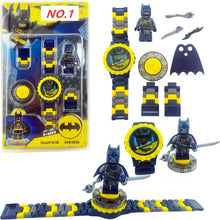 Load image into Gallery viewer, Kids Magic Intellectual blocks Series Compatible Kids Watch Avengers Batman Iron Man SpiderMan friend Toy for children watches
