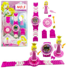 Load image into Gallery viewer, Kids Magic Intellectual blocks Series Compatible Kids Watch Avengers Batman Iron Man SpiderMan friend Toy for children watches