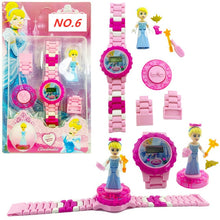 Load image into Gallery viewer, Kids Magic Intellectual blocks Series Compatible Kids Watch Avengers Batman Iron Man SpiderMan friend Toy for children watches