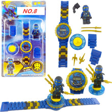 Load image into Gallery viewer, Kids Magic Intellectual blocks Series Compatible Kids Watch Avengers Batman Iron Man SpiderMan friend Toy for children watches