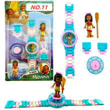 Load image into Gallery viewer, Kids Magic Intellectual blocks Series Compatible Kids Watch Avengers Batman Iron Man SpiderMan friend Toy for children watches