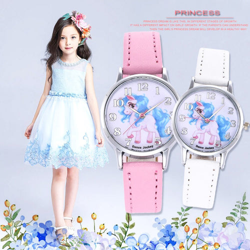 Brand New Fashion Cute Harajuku Unicorn Girl's Boy's Children Watch SportS Jelly Leather Watch Women HOT Cartoon WristWatch